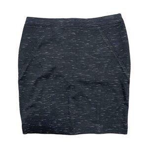 Fenn Wright Manson Woman 8 Skirt Black Winter White Straight Pencil Stretch Zip